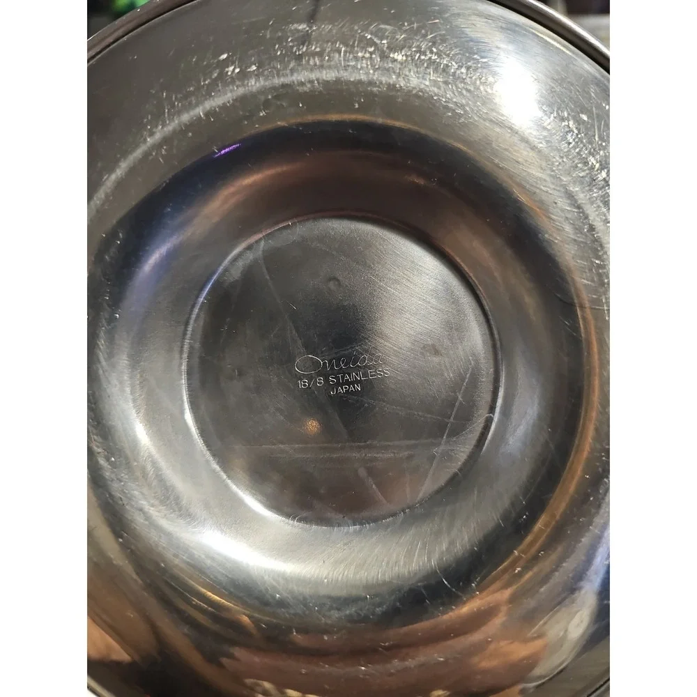 Oneida 18/8 Stainless Footed Bowl Made In Japan